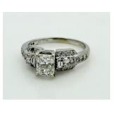 18kt Gold Radiant Cut 1.50 ct Diamond Ring