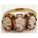 14kt Gold Vintage Cameo Ring