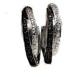 Genuine Black & White Diamond Earrings