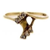 14kt Gold Diamond Ring Guard