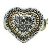 Stunning 1/4 ct Diamond Heart Ring