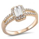 Stunning 1.00 ct Baguette Dinner Ring