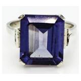 Emerald Cut 7.50 ct  Alexandrite Solitaire Ring