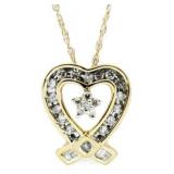 10kt Gold Diamond Heart Pendant
