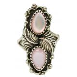 Vintage Pink Moonstone Estate Ring