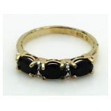 Genuine Sapphire & Diamond Anniversary Ring