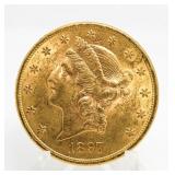 1897 AU Liberty $20 Gold Piece