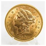 1894 BU Liberty $20 Gold Piece