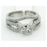 14kt Gold Brilliant 1.80 ct 2 pc Diamond Bridal