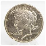 Rare 1921 High Relief Silver Peace Dollar *Key