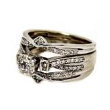 10kt Gold Beautiful 1.00 ct Diamond Wedding Set