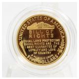 1993 US Mint James Madison $5 1/4 Oz. Gold Coin