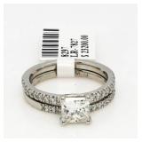 Platinum GIA Cert. 1.51 ct VVS Diamond 2 pc Bridal