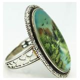 XL Sterling Silver Oriental Estate Ring