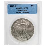2007-W SP70 American Silver Eagle