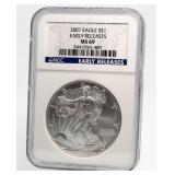 2007 MS69 Early Release American Silver Eagle