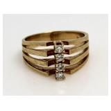 14kt Gold Unusual Diamond Designer Ring
