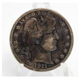 1911 Barber Silver Half Dollar