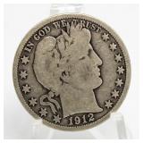 1912 Barber Silver Half Dollar