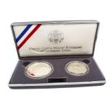 1991 Mt. Rushmore 2 Coin Commemorative Proof Set
