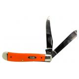 Case XX Orange Slim Line Trapper Knife