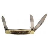 Hen & Rooster Stag Handle Stockman Knife