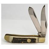 Miller Bros. Stag Handle Bullet Trapper Knife