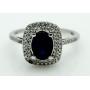 14kt Gold 2.75 ct Sapphire & Diamond Ring