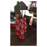 3 pc Red Decor