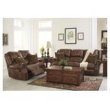 Ashley u780 LEATHER Reclining Sofa & Loveseat