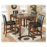 Ashley D158-233 Bar Table & 4 Bar Stools