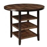 Ashley D608 Round Counter Butcher Block Table