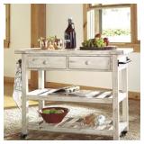 Ashley D300-766 Antique White 42" Kitchen Island