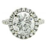 14kt Gold Brilliant 4.60 ct Diamond Solitaire Ring