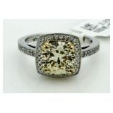 14kt Gold 2.36 ct Fancy Yellow Diamond Ring