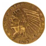 1913 Indian $5.00 Gold Piece