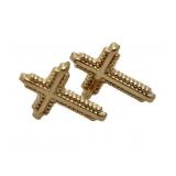 14kt Gold Cross Earrings