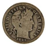 1893-S Barber Silver Dime