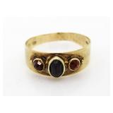 14kt Gold VIntage Genuine Garnet Ring