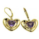 Purple Amethyst 4.00 ct Designer Earrings
