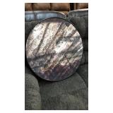 Ashley Round Distressed Mirror