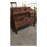 Antique 3/4 Spool Bed & Rails
