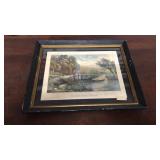 Vintage Courier & Ives Print