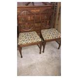 Mid Century Mahogany Shield Back Chairs