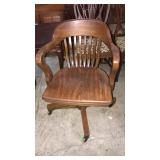 Vintage Solid Oak Desk Chair