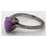 10kt Gold Pink Star Sapphire & Diamond Ring