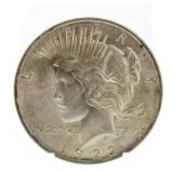 1922 BU Peace Silver Dollar