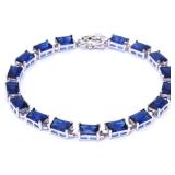 Radiant Cut 17.50 ct Sapphire Bracelet