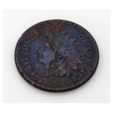 1866 Colbalt Blue Toned Indian Cent *Key Date