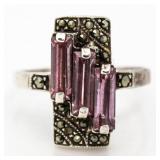 Vintage Style Pink Sapphire Designer Ring